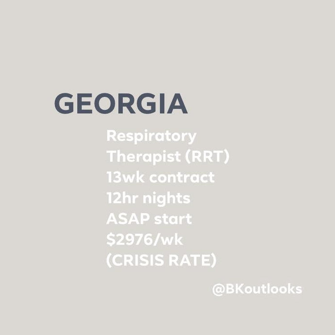 Georgia - Travel RRT (Respiratory Therapist) - Crisis Rate