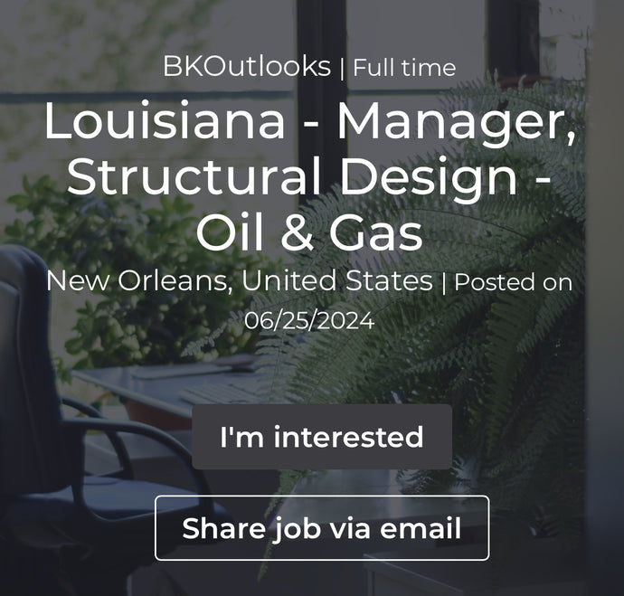 Louisiana - Direct Hire - Manager, Structural Design - Oil & Gas