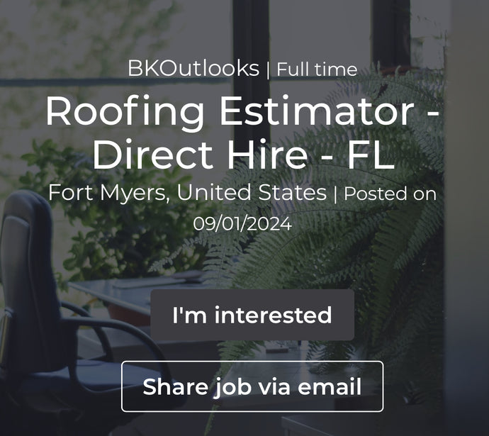 Roofing Estimator - Direct Hire - FL