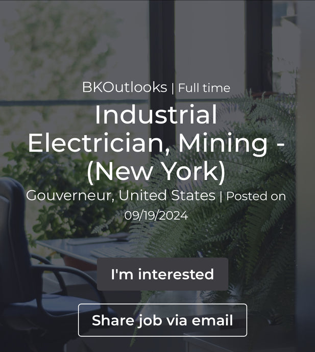 Industrial Electrician, Mining - (New York)